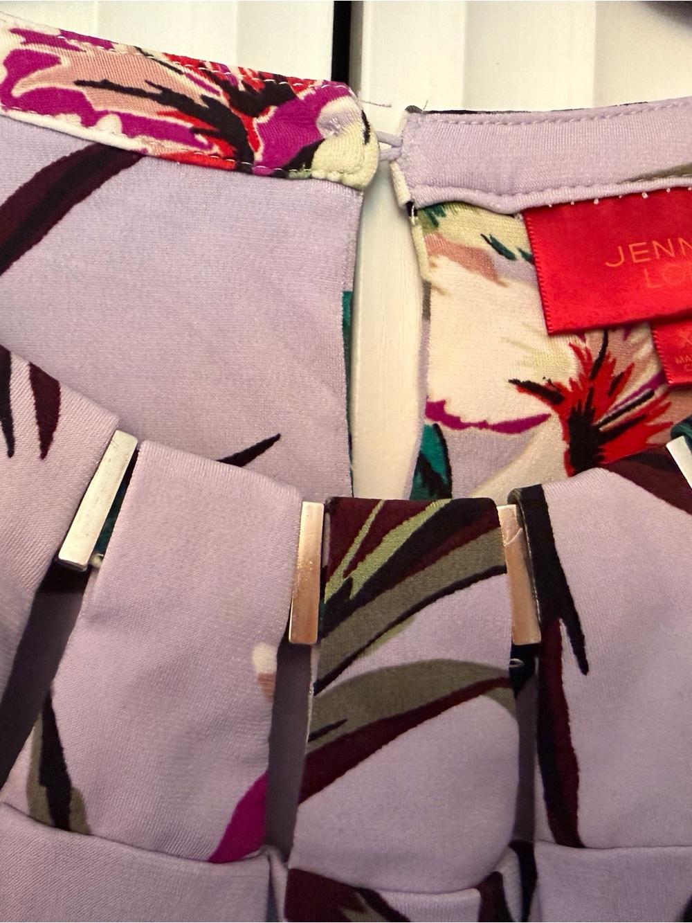 Jennifer Lopez Lavender Tropical Halter Size XL - Picture 4 of 5